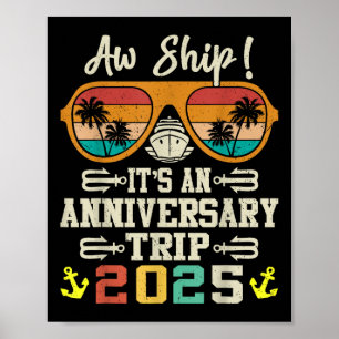 2025 Jubiläumsreise Hochzeitsreise Urlaub Tee Poster