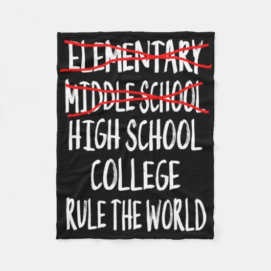 2025 Junior High Abschluss Funny Middle School Gr Fleecedecke (Vorderseite)