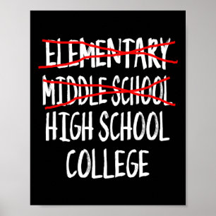 2025 Junior High Abschluss Funny Middle School Gr Poster