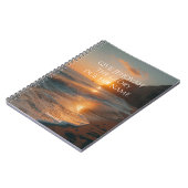 2025 JW Jahr Text Psalm 96:8 Meer mit Sonnenunterg Notizblock (Linke Seite)