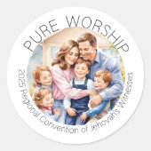 2025 JW Pure Worship Convention Family Runder Aufkleber (Vorderseite)