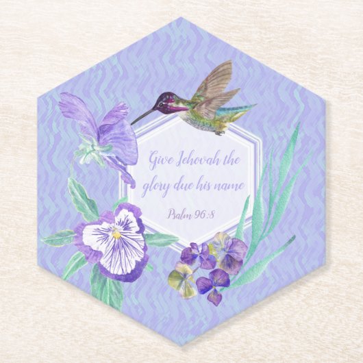 2025 JW year text Psalm 96:8 Untersetzer (Vorderseite)