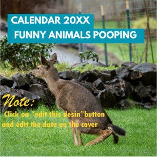 2025 Kackend lustige Tiere Personalisiert Kalender