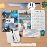 2025 Kalender 14 Fotos Monogramm Name benutzerdefi Schreibtischunterlage<br><div class="desc">Erstellen Sie Ihre eigene personalisierte, individuell gestaltete Foto- und Kalenderschreibmatte mit einem Kalender für das Jahr 2025 (Kontakteditor für den Kalender eines weiteren Jahres) und einer leicht hochzuladenden Collage für Fotos mit 14 Bildern in verschiedenen Formen und Größen, sowohl horizontal als auch vertikal, um eine große Vielfalt von Foto-Themen zu...</div>