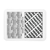 2025 Kalender 1 Fotos Magnet Weiß hinzufügen (Horizontal)