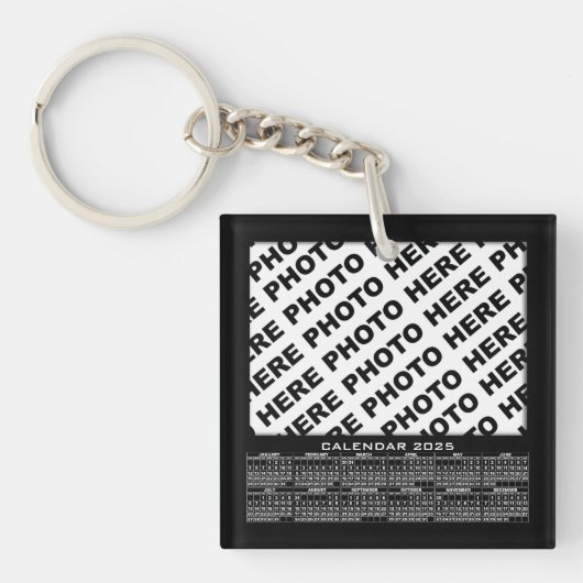 2025 Kalender 3 Fotos Schlüsselanhänger hinzufügen (Vorderseite)