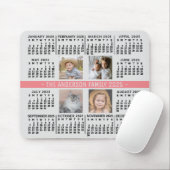 2025 Kalender 4 Benutzerdefinierter Foto Name Grau Mousepad (Mit Mouse)