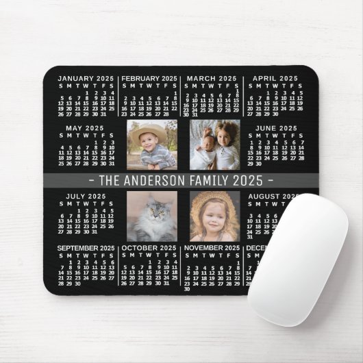 2025 Kalender 4 Benutzerdefinierter Name des Fotos Mousepad (Mit Mouse)