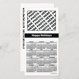 2025 Kalender 4 Fotos Karte hinzufügen Einfach Sch