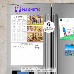 2025 Kalender 6 FotoCollage Personalisiert Magnetisches Trockenlöschblatt<br><div class="desc">Erstellen Sie für Ihre Notizen einen Foto Collage Kalender Dry Erase Magnetic 11x17 Sheet mit einem 2025 Jahre-auf-einen-Blick Kalender und einem leicht hochzuladenden Foto Collage Template mit 6 Bildern in verschiedenen Formen und Größen, sowohl horizontal als auch vertikal, um eine große Vielfalt von Foto Themen. Personalisieren Sie Ihre Texte mit...</div>