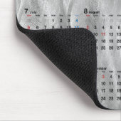 2025 Kalender Abstrakt aus Wavy Brushed Steel Mousepad (Ecke)