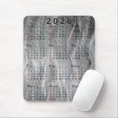 2025 Kalender Abstrakt aus Wavy Brushed Steel Mousepad (Mit Mouse)