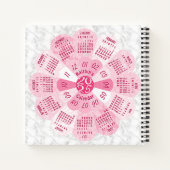 2025 Kalender Benutzerdefinierter Boho Retro Rosa  Notizblock (Rückseite)