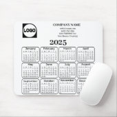 2025 Kalender Benutzerdefinierter Firmenname und L Mousepad (Mit Mouse)