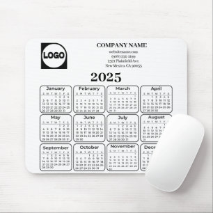 2025 Kalender Benutzerdefinierter Firmenname und L Mousepad