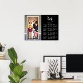 2025 Kalender Benutzerdefiniertes Foto Monogramm N Poster (Heimbüro)