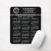 2025 Kalender Black Custom Business Logo Name Easy Mousepad (Mit Mouse)