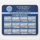 2025 Kalender Blue Easy Custom Business Logo Name Mousepad (Vorne)