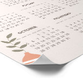 2025 Kalender Boho Mitte Jahrhundert Abstrakt Mini Poster (Ecke)