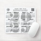 2025 Kalender Business-Logo QR-Code Moderner Schwa Mousepad (Mit Mouse)