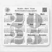2025 Kalender Business-Logo QR-Code Moderner Schwa Mousepad (Vorne)
