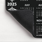 2025 Kalender Business-Logo QR-Code Schwarzes Baro Mousepad (Ecke)