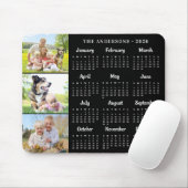 2025 Kalender Custom 3 Fotos Moderne Familie Mousepad (Mit Mouse)