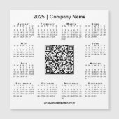 2025 Kalender Custom Business QR Code White Magnet (Vorderseite)