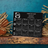 2025 Kalender Custom Company Name & Logo Black Fotoplatte (Seite)