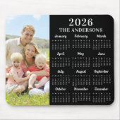 2025 Kalender Custom Foto Moderne Familie 12 Monat Mousepad (Vorne)