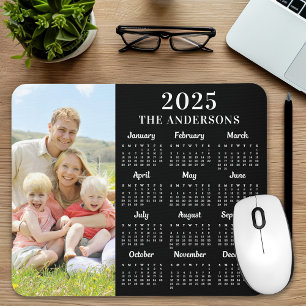 2025 Kalender Custom Foto Moderne Familie 12 Monat Mousepad