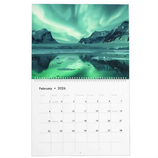 2025 Kalender der Kunstwerke von Aurora Borealis (Feb 2026)