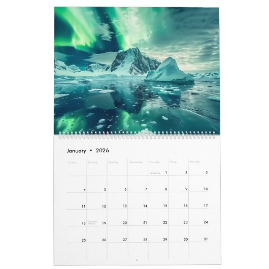 2025 Kalender der Kunstwerke von Aurora Borealis (Jan 2026)