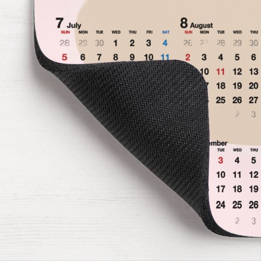 2025 Kalender Dog Pawprint Mousepad (Ecke)
