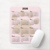 2025 Kalender Dog Pawprint Mousepad (Mit Mouse)
