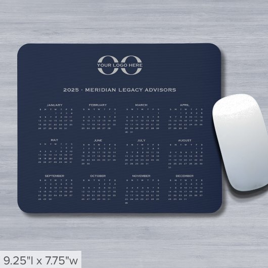 2025 Kalender-Firmenlogo Mousepad