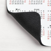 2025 Kalender - Firmenlogo und Text auf Weiß Mousepad (Ecke)