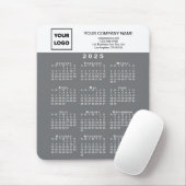 2025 Kalender - Firmenlogo und Text in Grau weiß Mousepad (Mit Mouse)