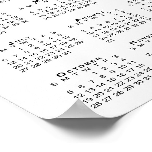 2025 Kalender - Firmenlogo und Text Poster (Ecke)