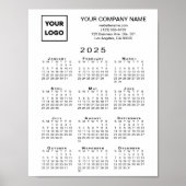 2025 Kalender - Firmenlogo und Text Poster (Vorne)