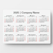 2025 Kalender - Firmenname Desktop Fotoplatte (Vorderseite)