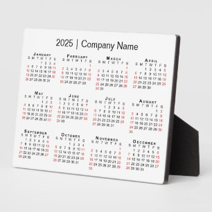 2025 Kalender - Firmenname Desktop Fotoplatte