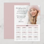 2025 Kalender Foto Motivierend Weihnachtskarte Feiertagskarte (Vorne/Hinten)