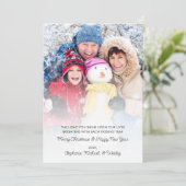 2025 Kalender Foto Motivierend Weihnachtskarte Feiertagskarte (Stehend Vorderseite)