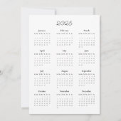 2025 Kalender Foto Motivierend Weihnachtskarte Feiertagskarte (Rückseite)