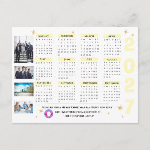 2025 Kalender Foto Unternehmensweihnachten Neujahr Postkarte