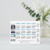 2025 Kalender Foto Weihnachten im Unternehmen Neuj Postkarte (Stehend Vorderseite)