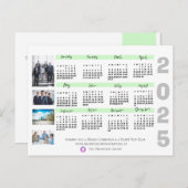 2025 Kalender Foto Weihnachten im Unternehmen Neuj Postkarte (Vorne/Hinten)