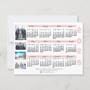 2025 Kalender Foto Weihnachten Neujahr Geschäftlic Postkarte