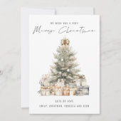 2025 Kalender Frohe Weihnachtsbaum Feiertagskarte (Vorderseite)